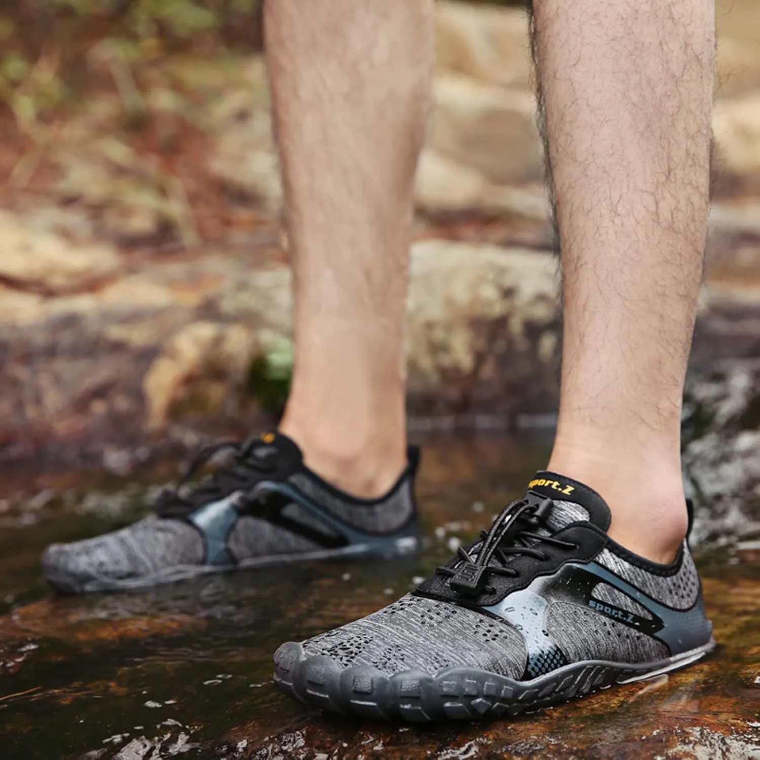 Men's Minimalist Barefoot Shoes Lightweight Sport Gym Jogging Walking Sneaker Breathable Lace Up Shoes for Men