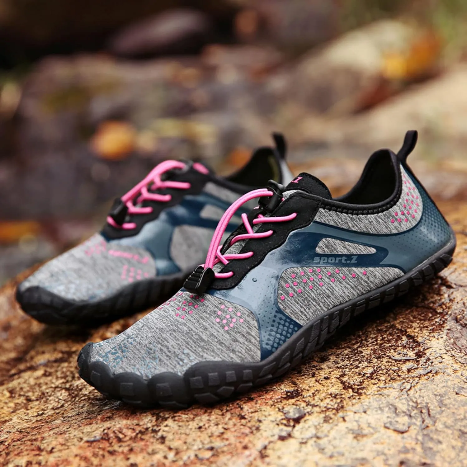 Men's Minimalist Barefoot Shoes Lightweight Sport Gym Jogging Walking Sneaker Breathable Lace Up Shoes for Men
