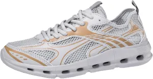 Men's Reathable Stretch Canvas Shoes Lightweight Breathable Slip On Running Shoe Arch Support Plantar Fasciitis