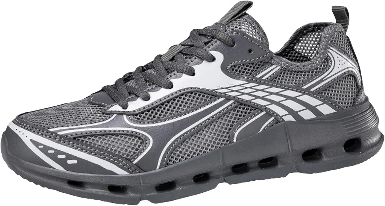Men's Reathable Stretch Canvas Shoes Lightweight Breathable Slip On Running Shoe Arch Support Plantar Fasciitis