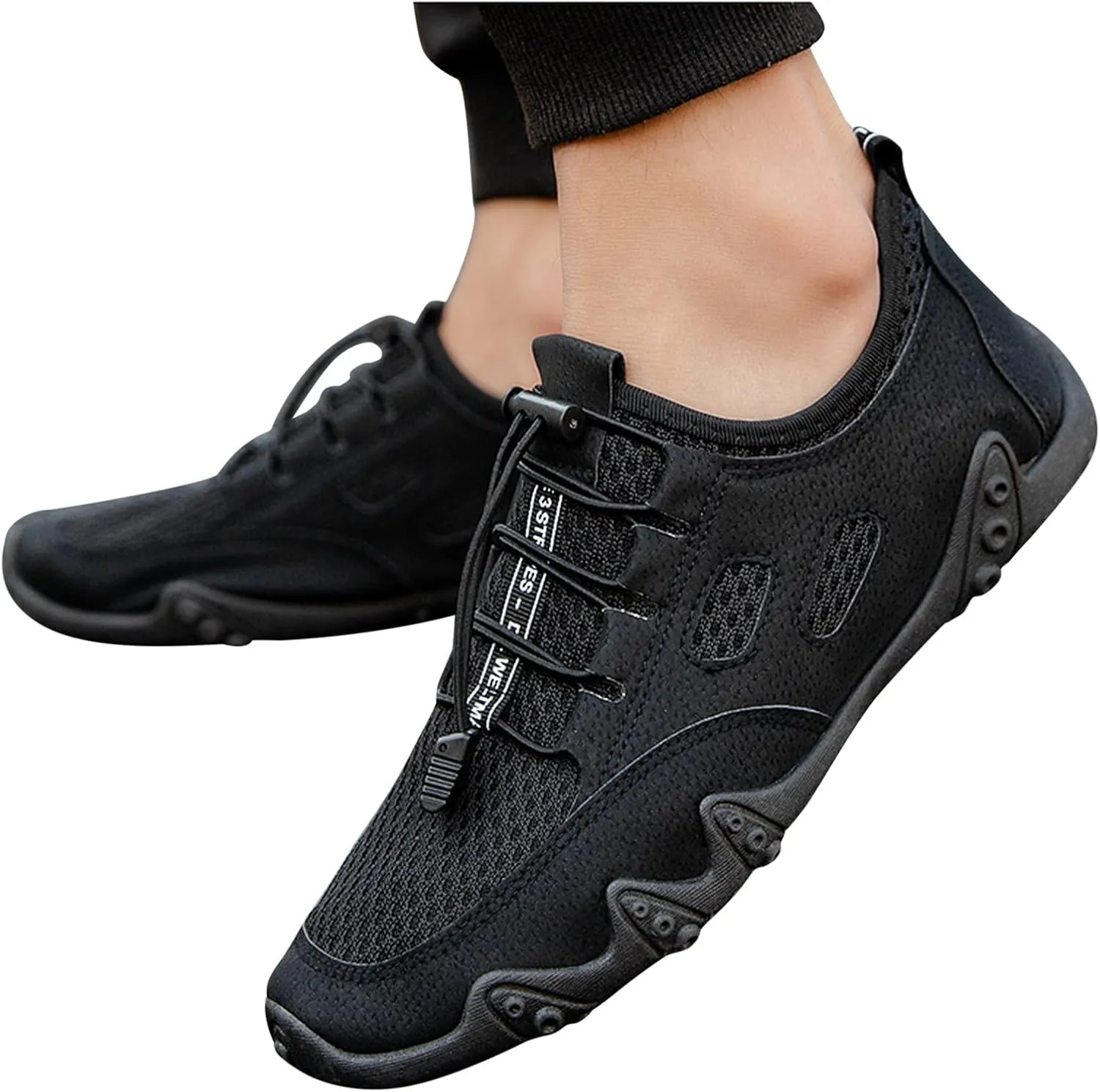 Mens Running Shoes Non-Slip Barefoot Footwear Wading Sneakers Slip On Platform Casual Trainers Comfortable Sneaker Mesh Lightweight Breathable Outdoor Shoes