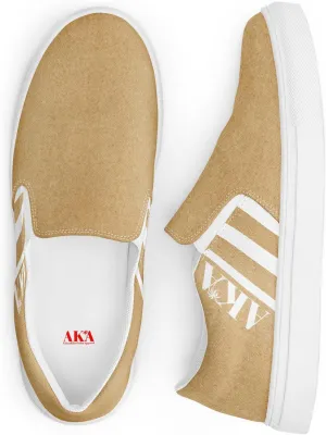 Men's Slip-On Casual Shoes | Fashion Canvas Sneakers for Daily Styling | Sand Print | Loafers for Men, Sand Print, Gold, US Size 10