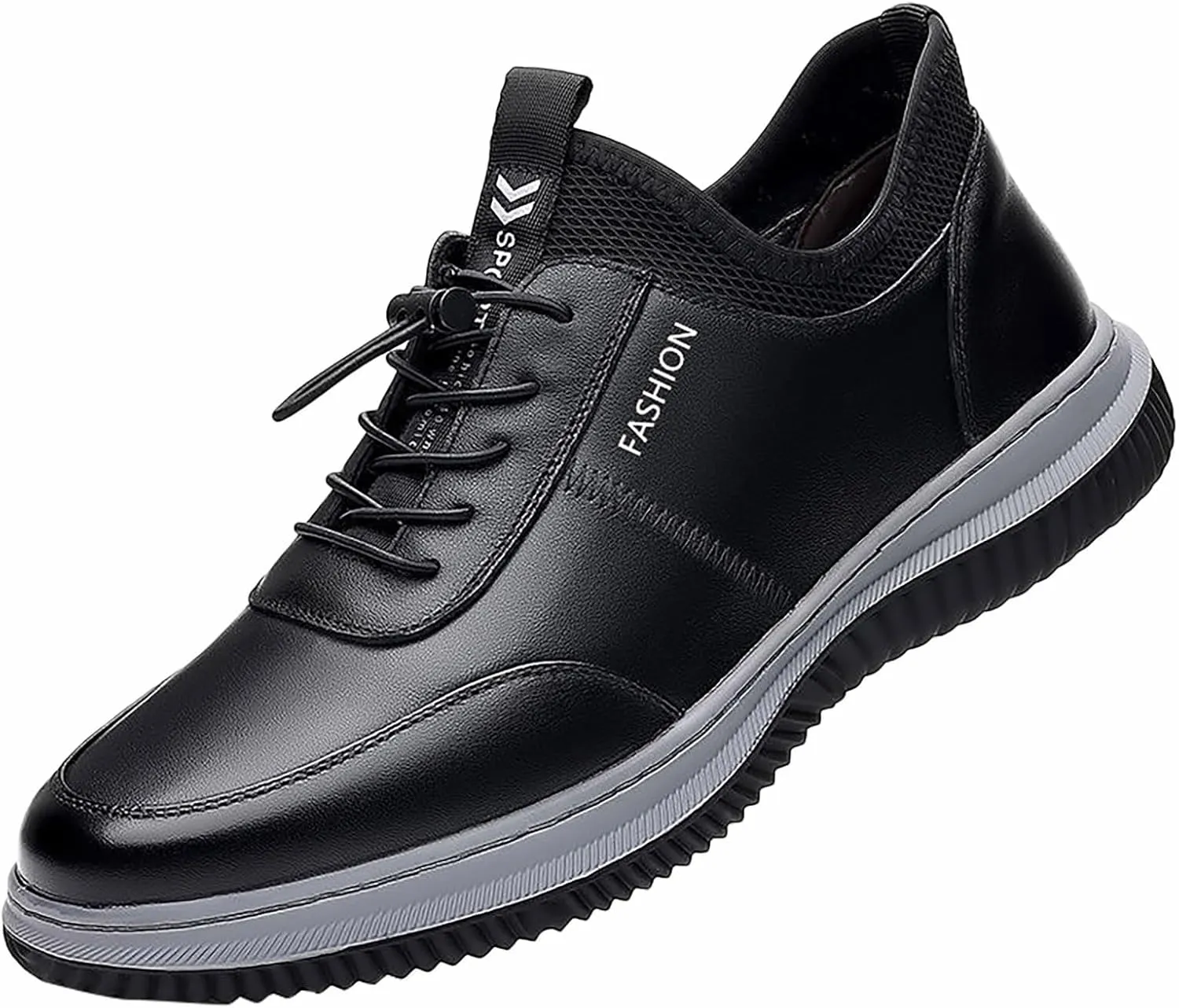 Men's Spring and Autumn High Top Casual Shoes Non Slip All Day Wear Comfortable Breathable Flat Bottom Leisure Sports Shoes Lace up Solid Color
