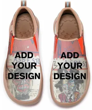 Men's Travel Shoes Slip On Loafers Art Painted Casual Walking Sneakers Wolf Totem Sole