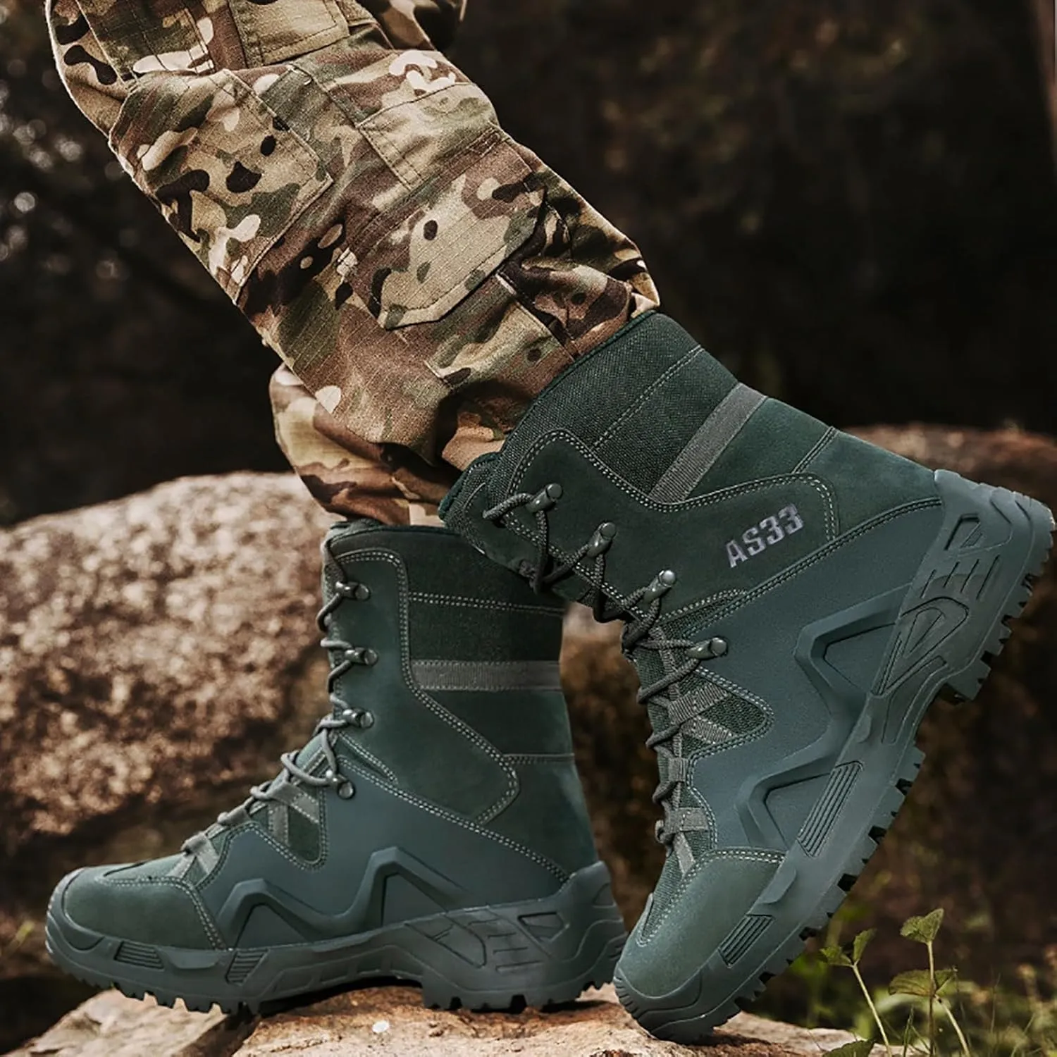 Military Army Combat Boots Mens Womens High-Top Tactical Outdoor Patrol Hiking Boots
