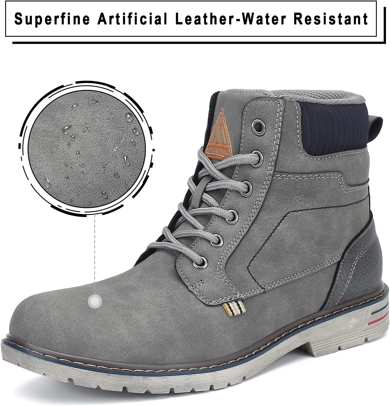 Mishansha Men's Women's Mid Hiking Boots Outdoor Water Resistant Non-Slip Casual Boot