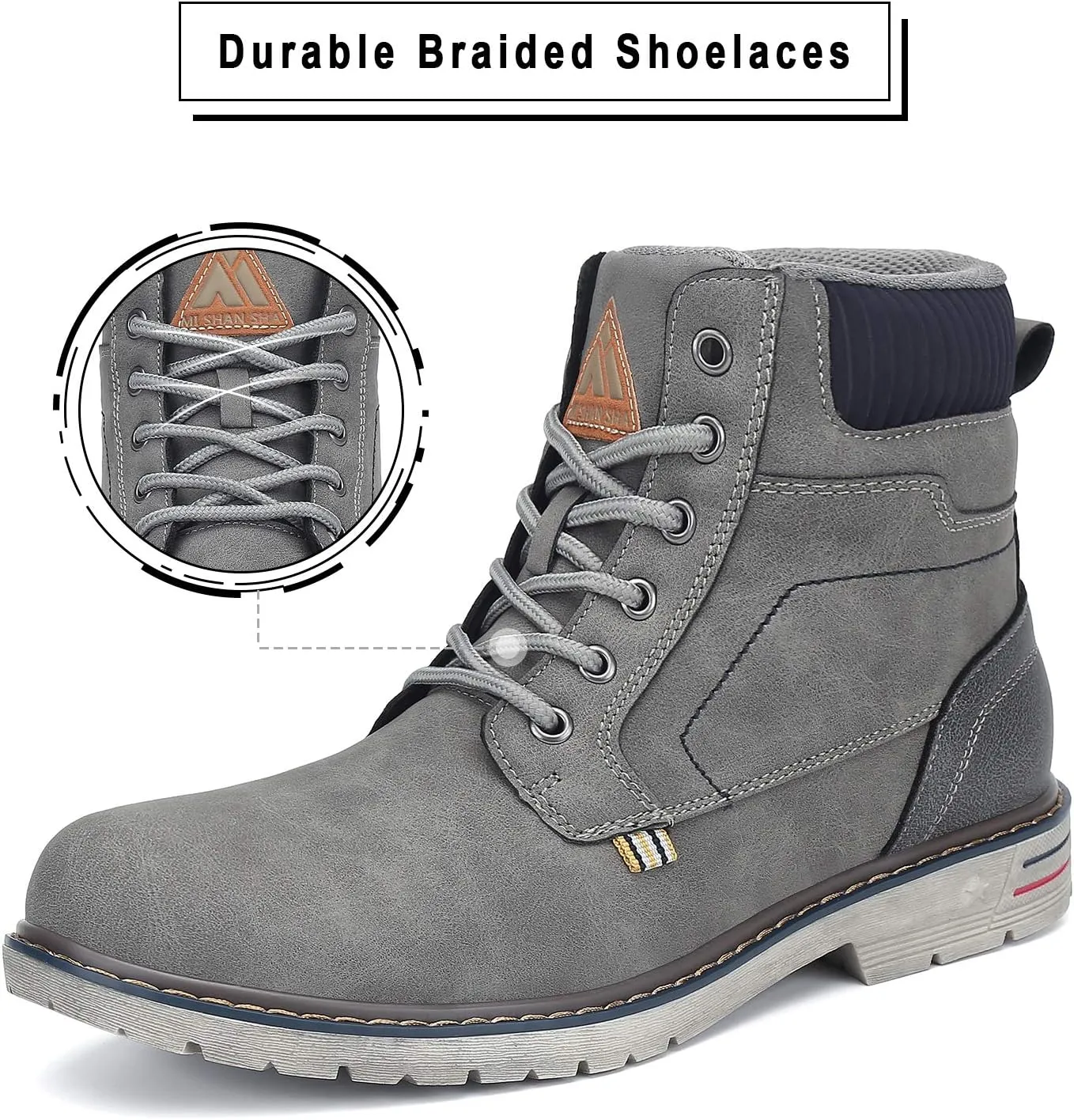 Mishansha Men's Women's Mid Hiking Boots Outdoor Water Resistant Non-Slip Casual Boot