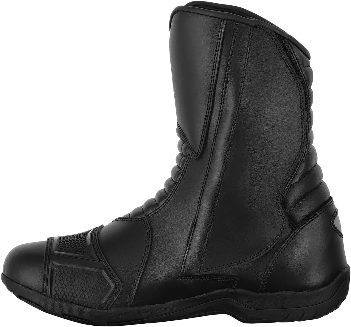 Motorbike Men's Motorcycle Shoes Ankle Protective Leather Racing Boots Non-Slip Sole Motorcross Long Shoes Waterproof