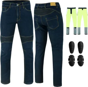 Motorcycle Kevlar Jeans Protective Motorcycle Denim Jeans Pants Reinforced Hip and Knee Safety with CE Removable Armor
