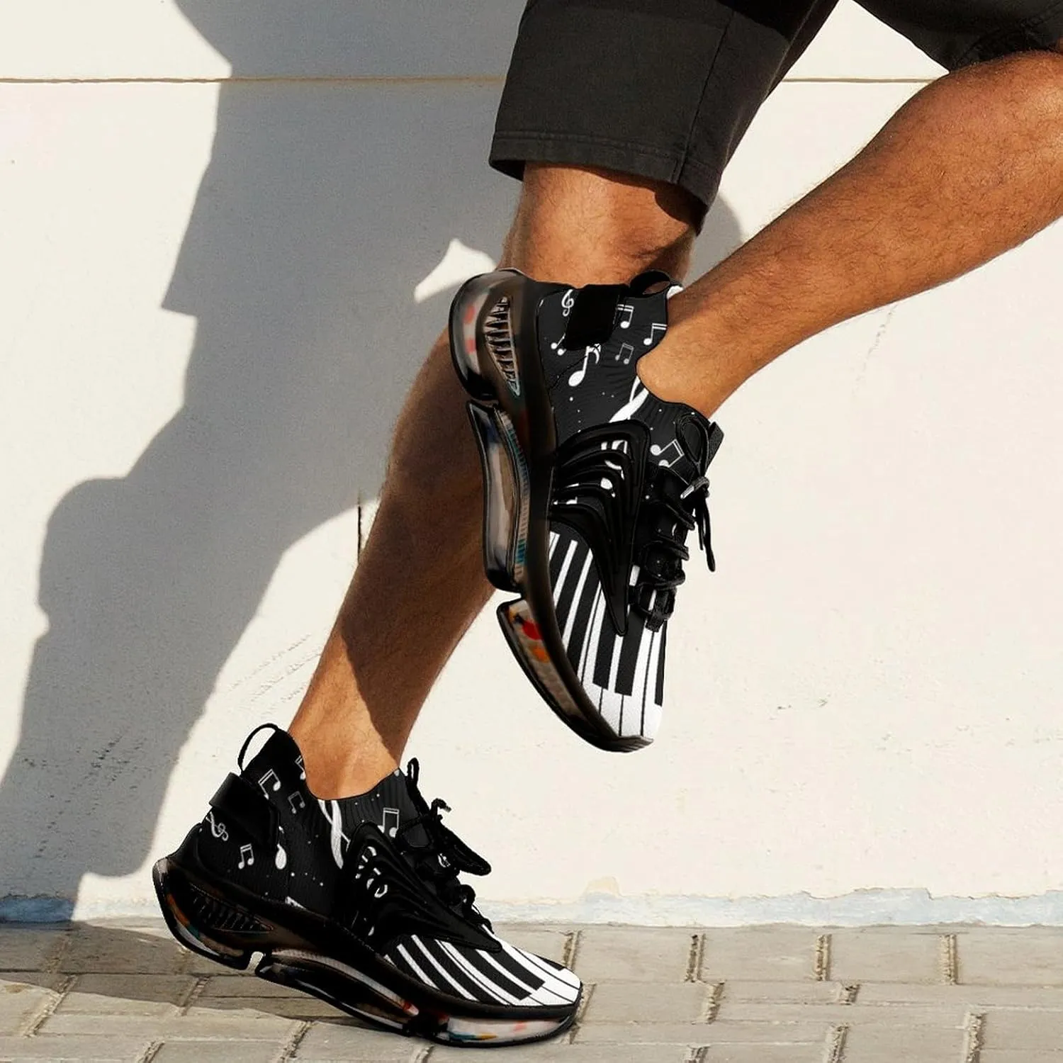 Musical Piano Keys Men's Running Shoes Lightweight Walking Shoe Breathable Sneaker