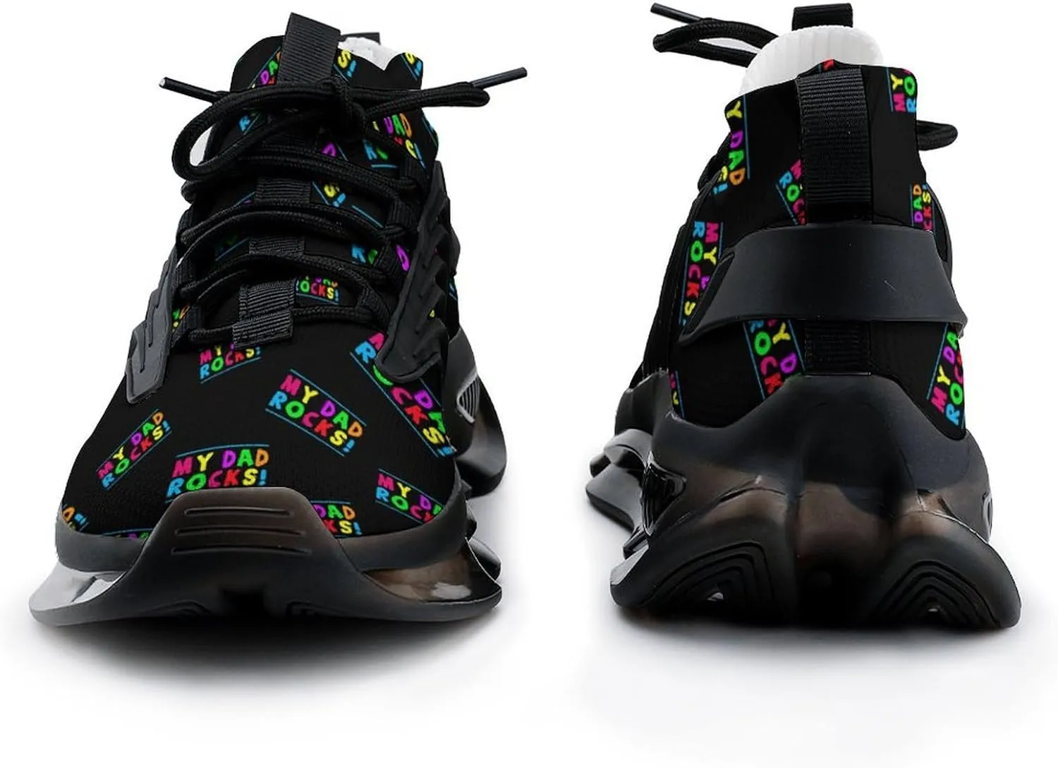 My Dad Rocks Men's Running Shoes Lightweight Walking Shoe Breathable Sneaker