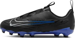 Nike Jr. Phantom GX Academy Big Kids' Multi-Ground Low-Top Soccer Cleats (DD9549-040, Black/Hyper Royal/Chrome) Size 2