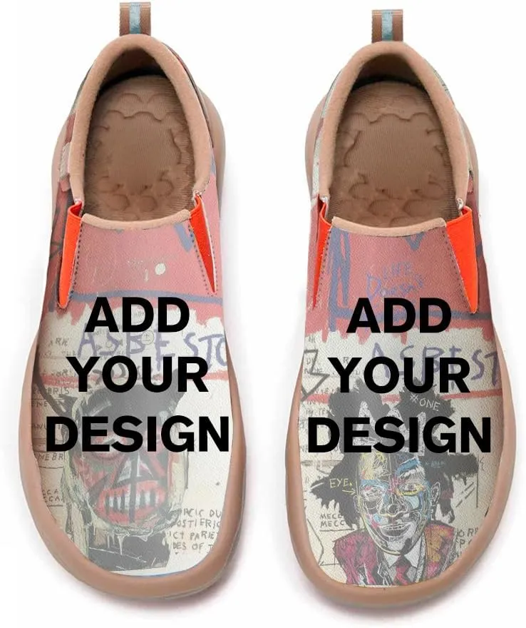 Onehorse Men's Walking Casual Loafers Leather Sneakers Comfortable Lightweight Slip On Art Painted Travel Shoes