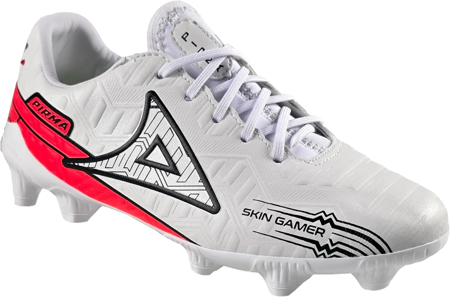 Pirma Skin Gamer Youth Soccer Cleats, FG Football Boots, Available in White, Blue, Black