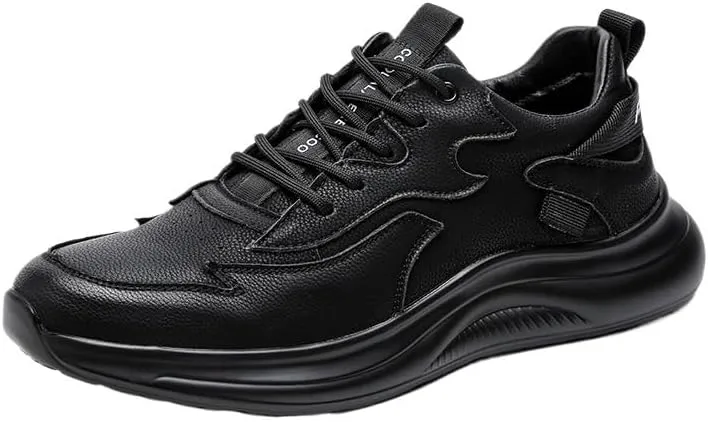 Premium Men's Leather Oxford Dress Sneakers Wingtip Brogue Business Casual Shoes for All-Day Comfort