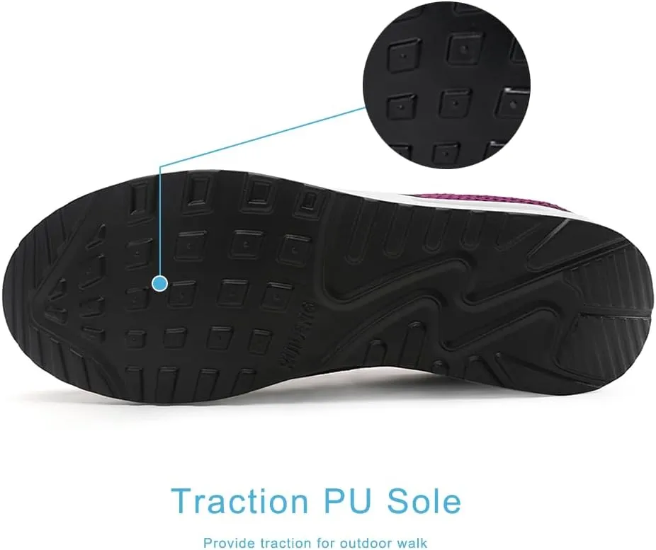 RUIDENG Platform Sneakers for Women Air Cushion | Walking Shoes Women Comfortable All Day | Thick Rocker Bottom