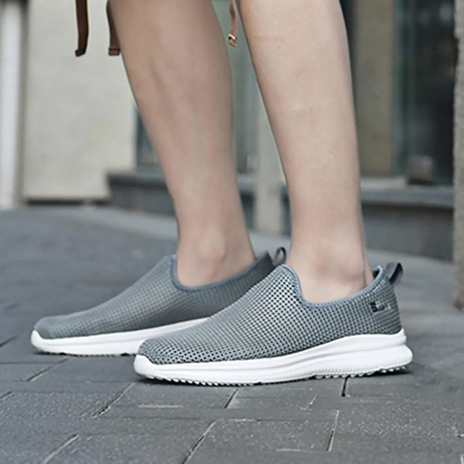 Running Shoes for Men Mesh Ladies Casual Shoes Platform Sneakers Men's KnitFlex Breeze Mesh Sneakers Oxfords Lace White Tennis Shoe Loafers Shoe