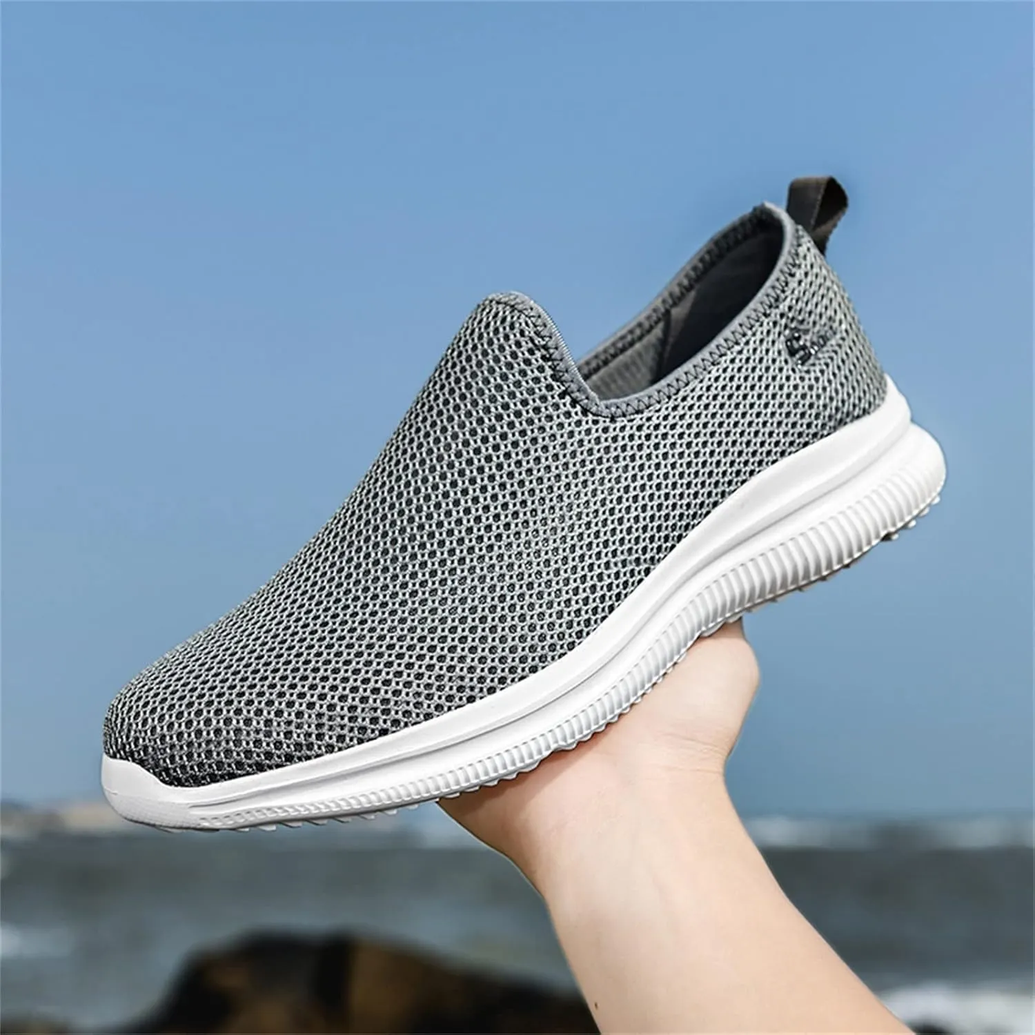 Running Shoes for Men Mesh Ladies Casual Shoes Platform Sneakers Men's KnitFlex Breeze Mesh Sneakers Oxfords Lace White Tennis Shoe Loafers Shoe
