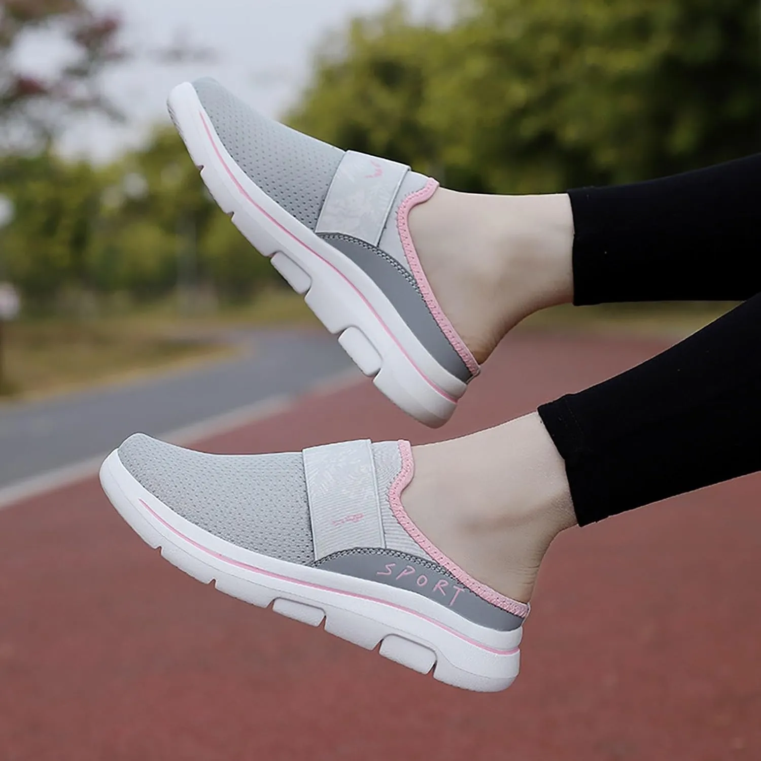Running Shoes for Women Flat Feet Ladies Shoes Casual Women's Fashion Sneakers Running Gym Tennis Athletic Mesh Steel Toe Tennis Shoe Loafers Dress Shoe