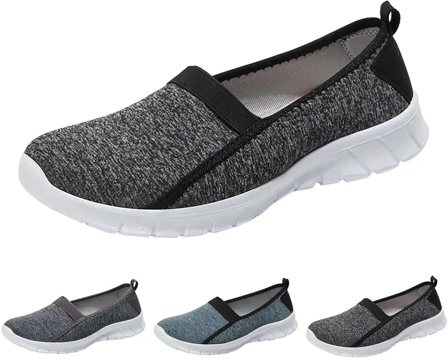 Running Shoes for Women Mesh Breathable Casual Shoes for Fall Walking Sneakers Slip on Walking Comfort Lightweight White Tennis Shoe Loafers Dress Shoe