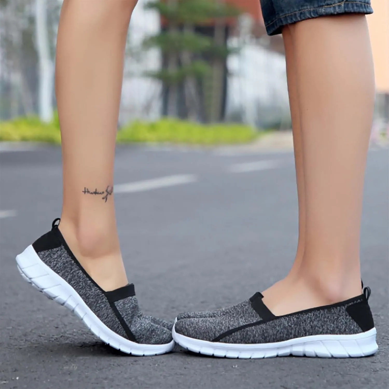 Running Shoes for Women Mesh Breathable Casual Shoes for Fall Walking Sneakers Slip on Walking Comfort Lightweight White Tennis Shoe Loafers Dress Shoe