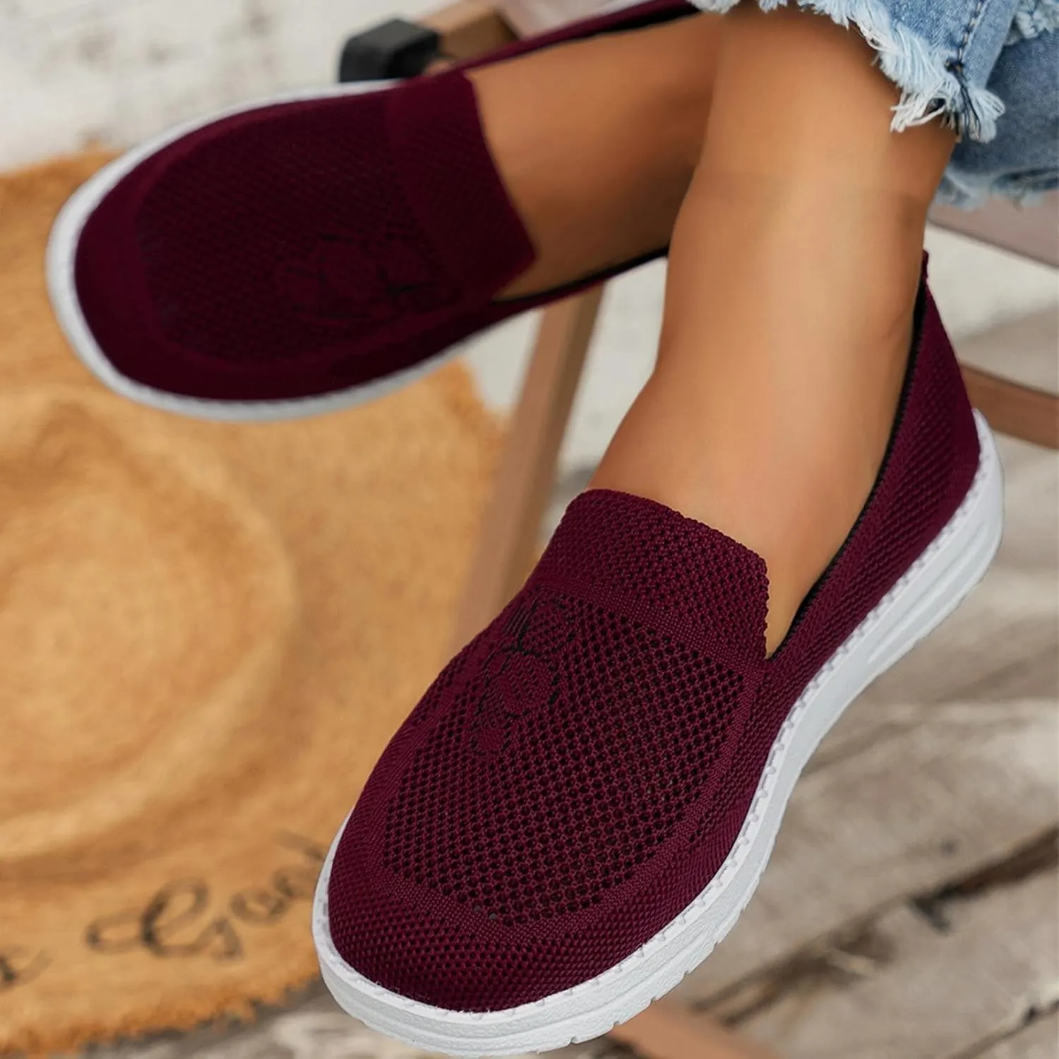 SBGMoSJ Plantar Fasciitis Shoes Women Womens Running Shoes Size 11 Wide Width Women's Running Shoes Size 8 and 1/2 Womens Running Shoes Size 7 Wide Zapatos Antideslizante para Mujer Lindos