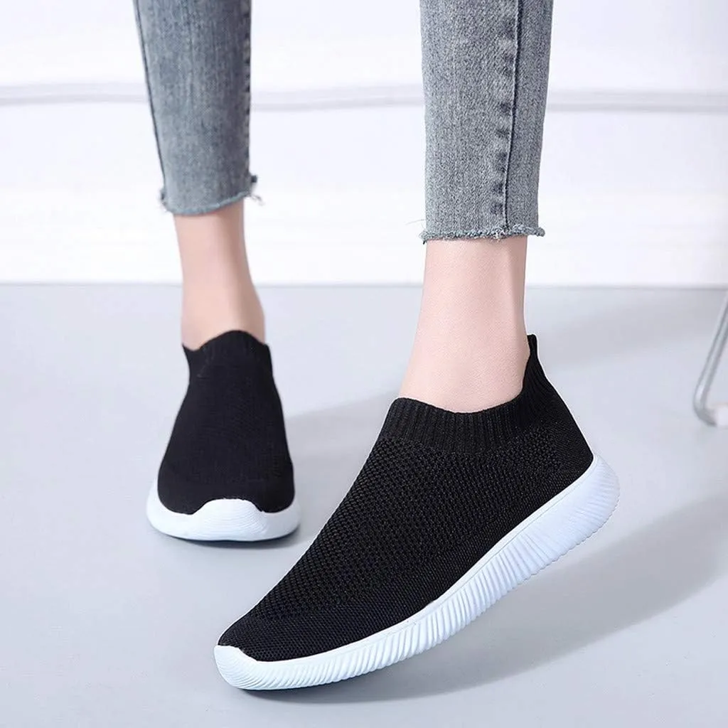Sneakers for Women Walking Shoes Non Slip Lightweight Slip On Shoes Women Comfort Slip On Shoes Casual Wedge Sneakers White Tennis Shoe Loafers Dress Shoe