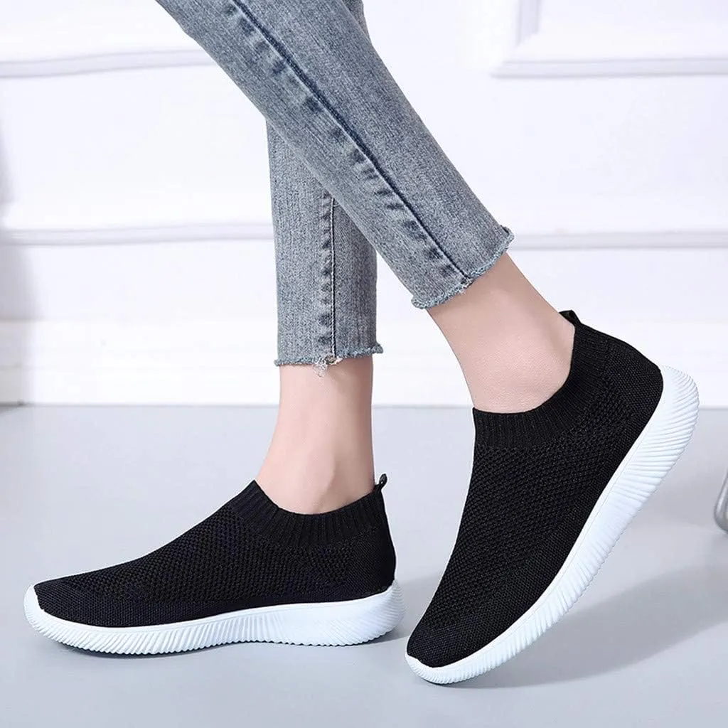 Sneakers for Women Walking Shoes Non Slip Lightweight Slip On Shoes Women Comfort Slip On Shoes Casual Wedge Sneakers White Tennis Shoe Loafers Dress Shoe