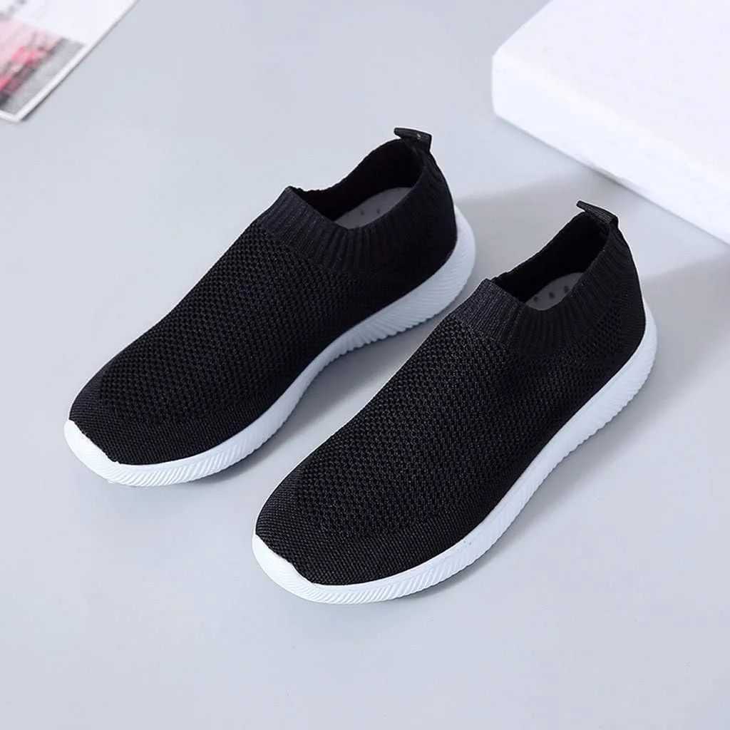 Sneakers for Women Walking Shoes Non Slip Lightweight Slip On Shoes Women Comfort Slip On Shoes Casual Wedge Sneakers White Tennis Shoe Loafers Dress Shoe