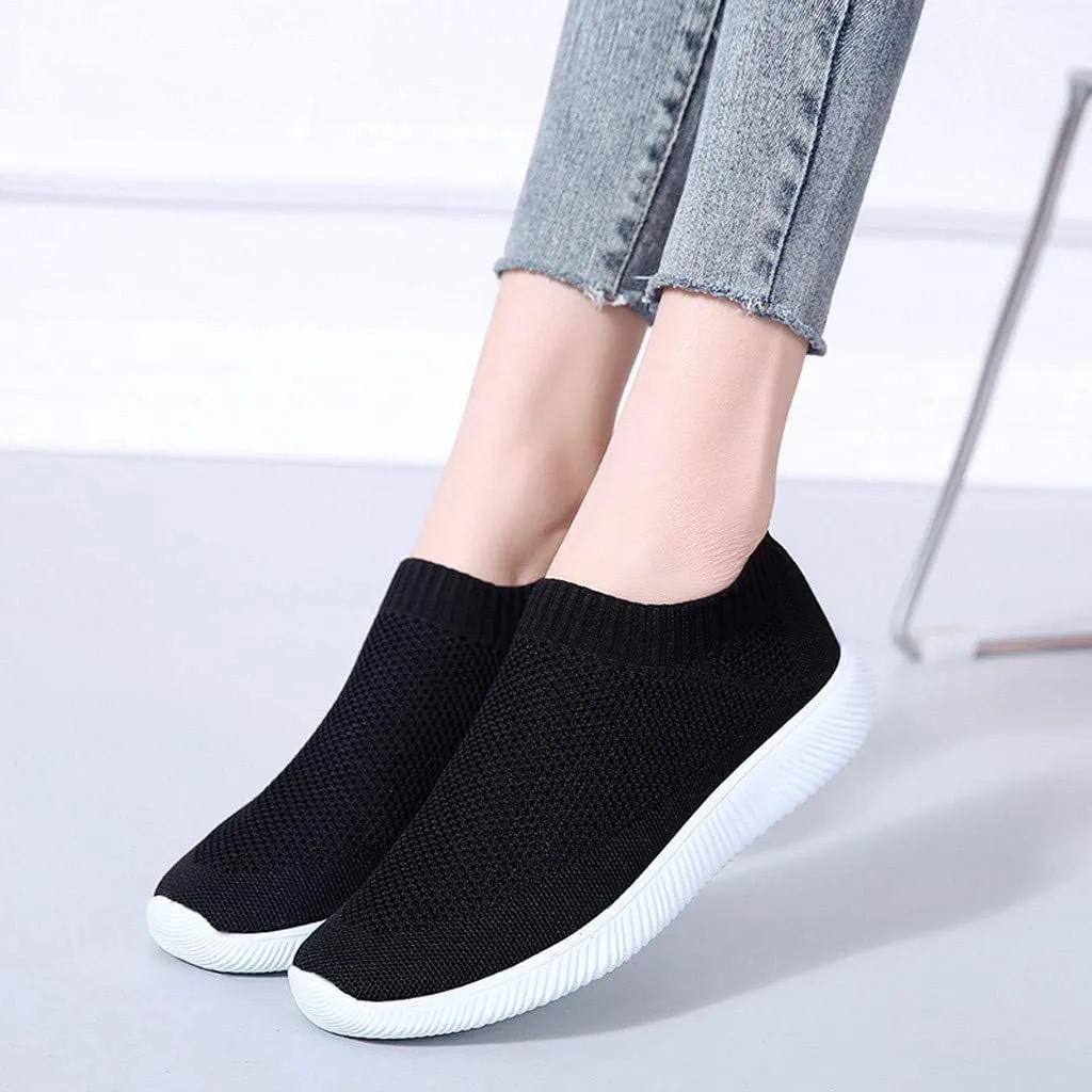 Sneakers for Women Walking Shoes Non Slip Lightweight Slip On Shoes Women Comfort Slip On Shoes Casual Wedge Sneakers White Tennis Shoe Loafers Dress Shoe