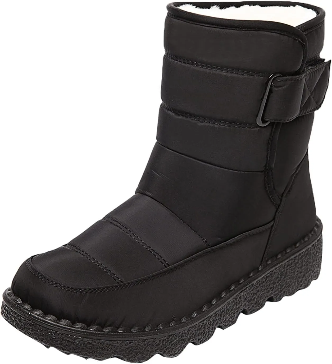 Snow Boots for Women, Warm Lined Snow-Boots Winter Shoes Mid Calf Booties Hiking Outdoor Short Shoes
