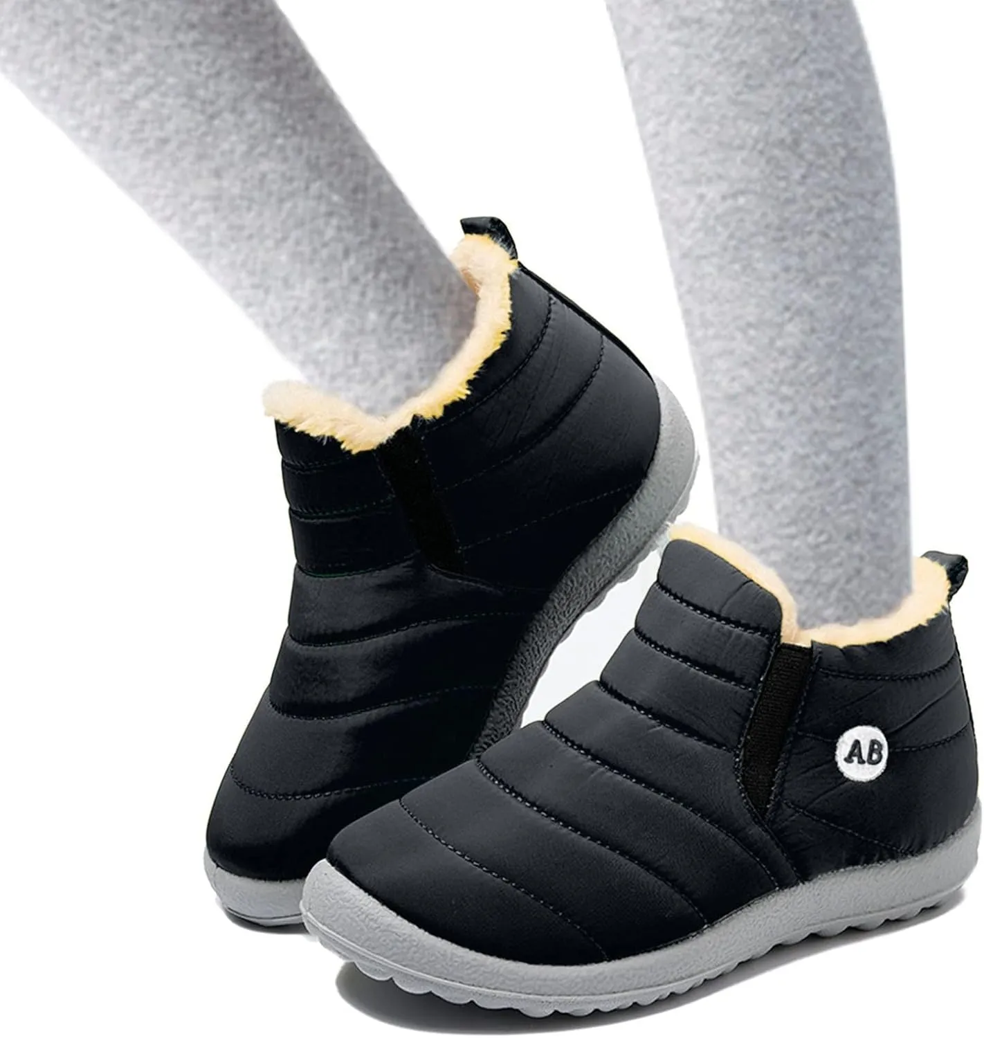 Sorely Snow Boots Girls Childrens Winter Fleece Childrens Boots Flat Splashing Girls Leather Dress Boots