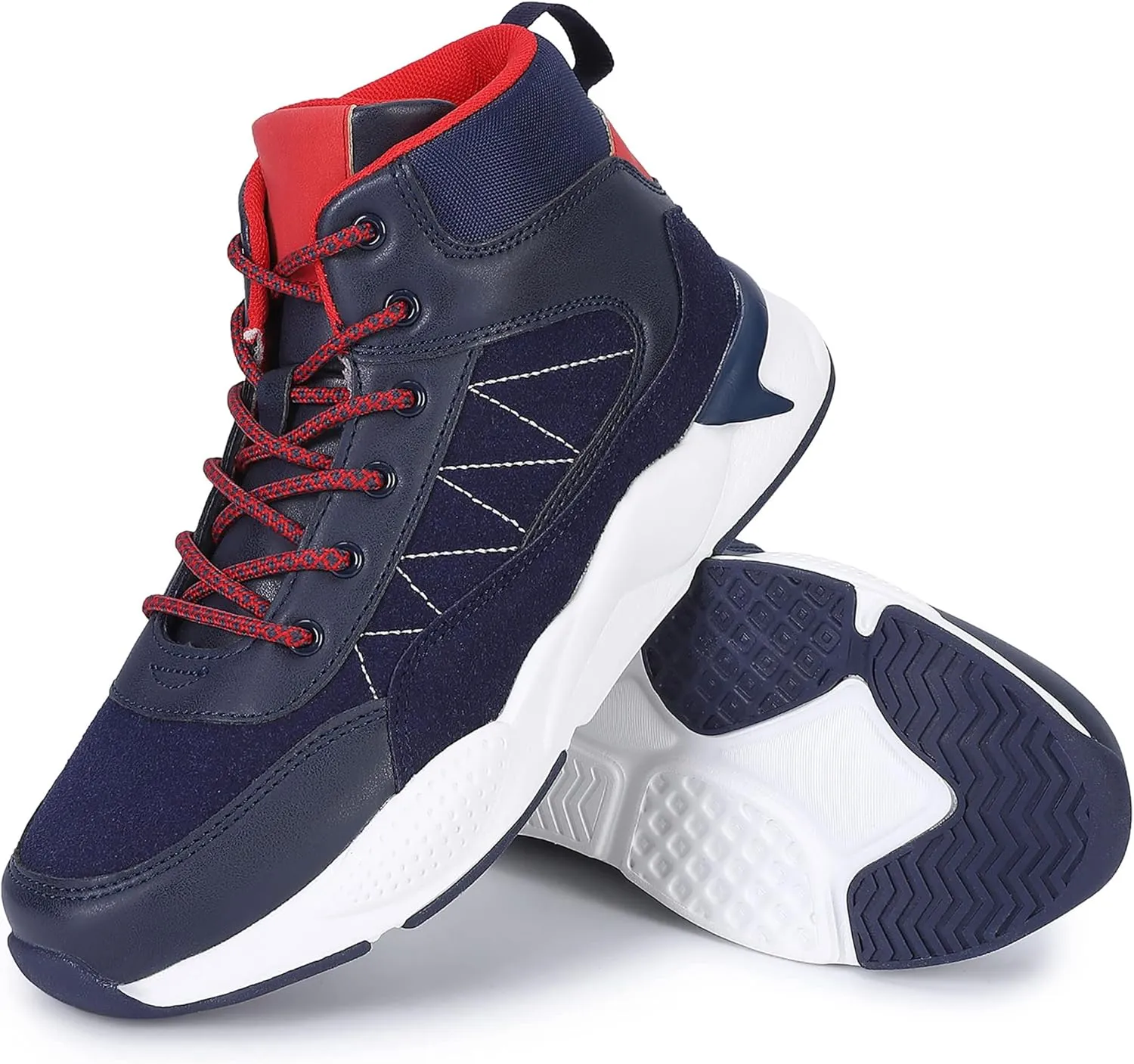 SPR&JOY Kids Boys Sneakers Anti-Slip Hiking Boots Breathable Lightweight Athletic Tennis Running Walking Shoes for Little Kid/Big Kid