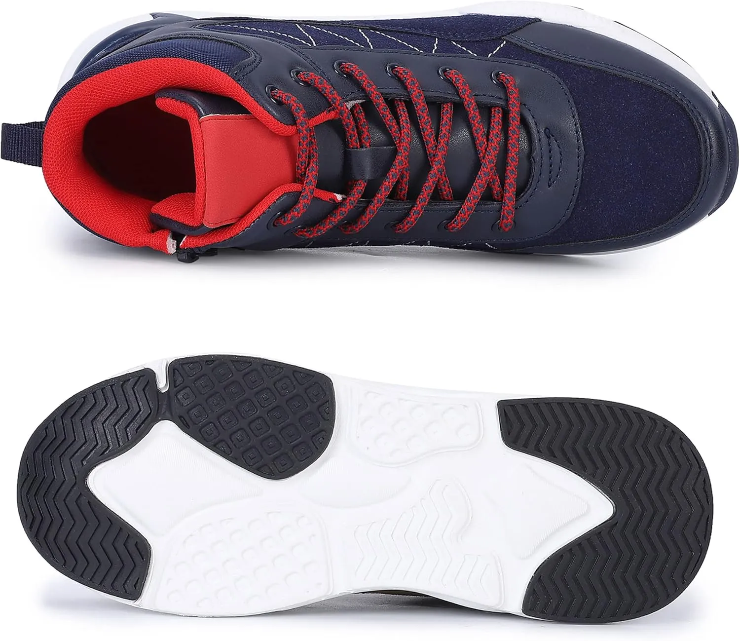 SPR&JOY Kids Boys Sneakers Anti-Slip Hiking Boots Breathable Lightweight Athletic Tennis Running Walking Shoes for Little Kid/Big Kid