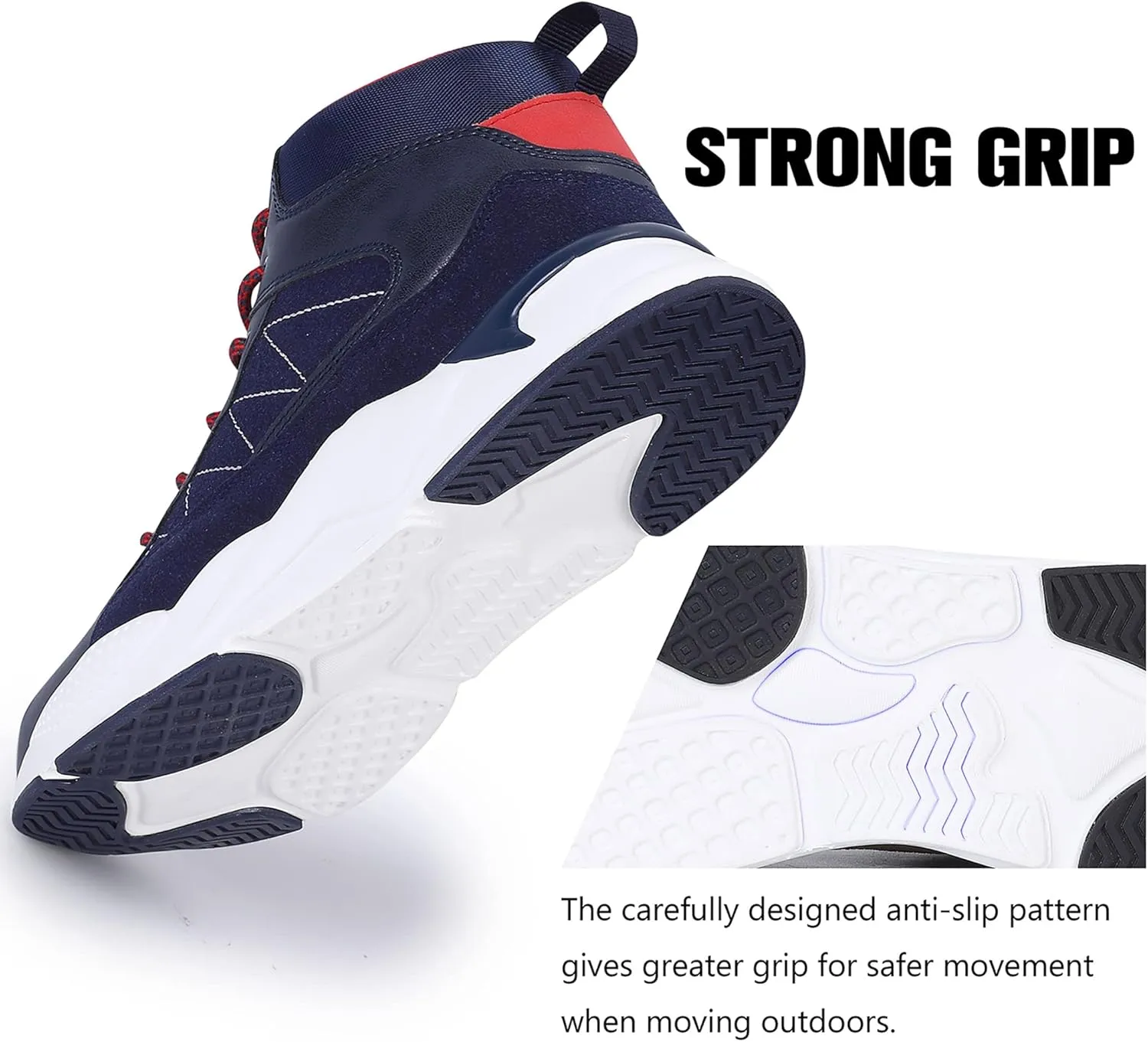 SPR&JOY Kids Boys Sneakers Anti-Slip Hiking Boots Breathable Lightweight Athletic Tennis Running Walking Shoes for Little Kid/Big Kid