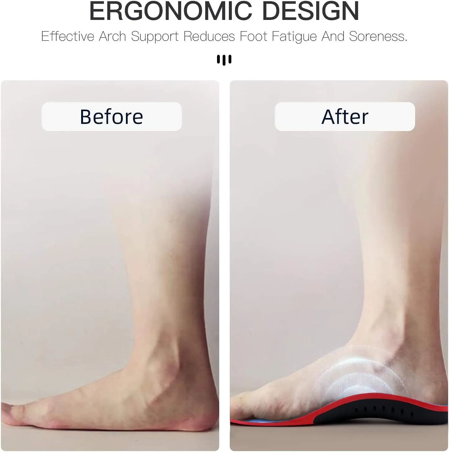 (Standing All Day) Heavy Duty Support Plantar Fasciitis Insoles Arch Support Shoe Inserts Men Women Orthotics Gel Running Insoles for High Arch Pronation Metatarsalgia