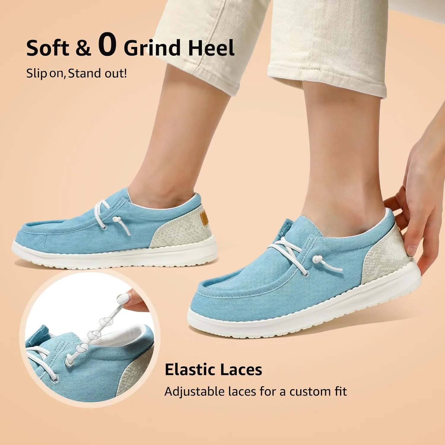 STQ Women's Slip on Loafers丨Orthopedic Comfotable Ultralight Boat Casual Shoes with Arth Support