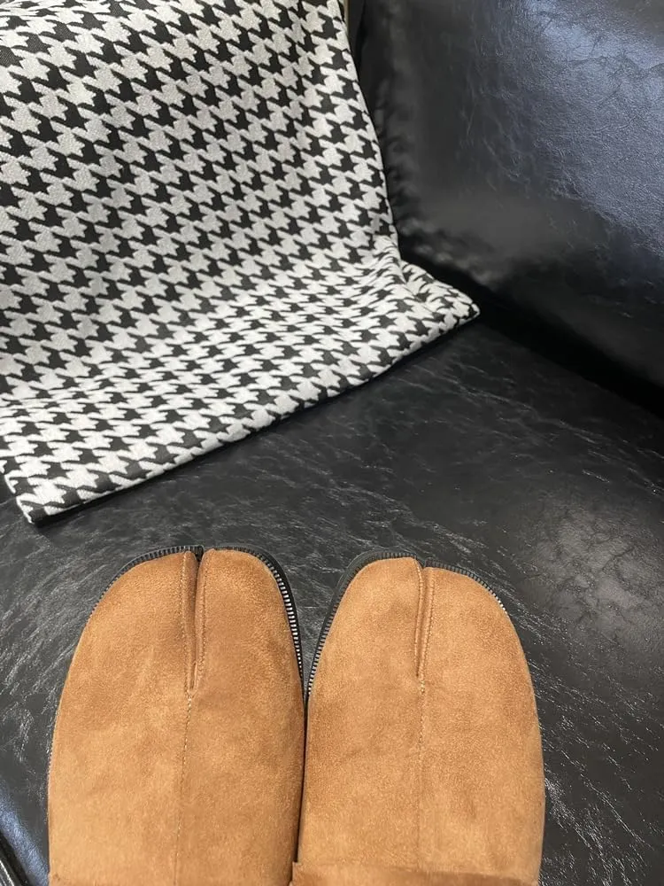 Tabi Shoes Loafers Leather Split Toe Women Girls Slip on - Neural Kawaii Soft Retro Cute Casual Comfortable Walking Lightweight All-Match for Daily Wear Beach Travel Standing All Day Business Office