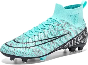 Tongzone Kids Soccer Cleats Boys Girls Indoor/Outdoor Trainning Shoes Athletic