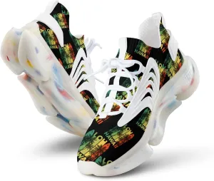 Vintage Hawaiian Islands Men's Running Shoes Lightweight Walking Shoe Breathable Sneaker