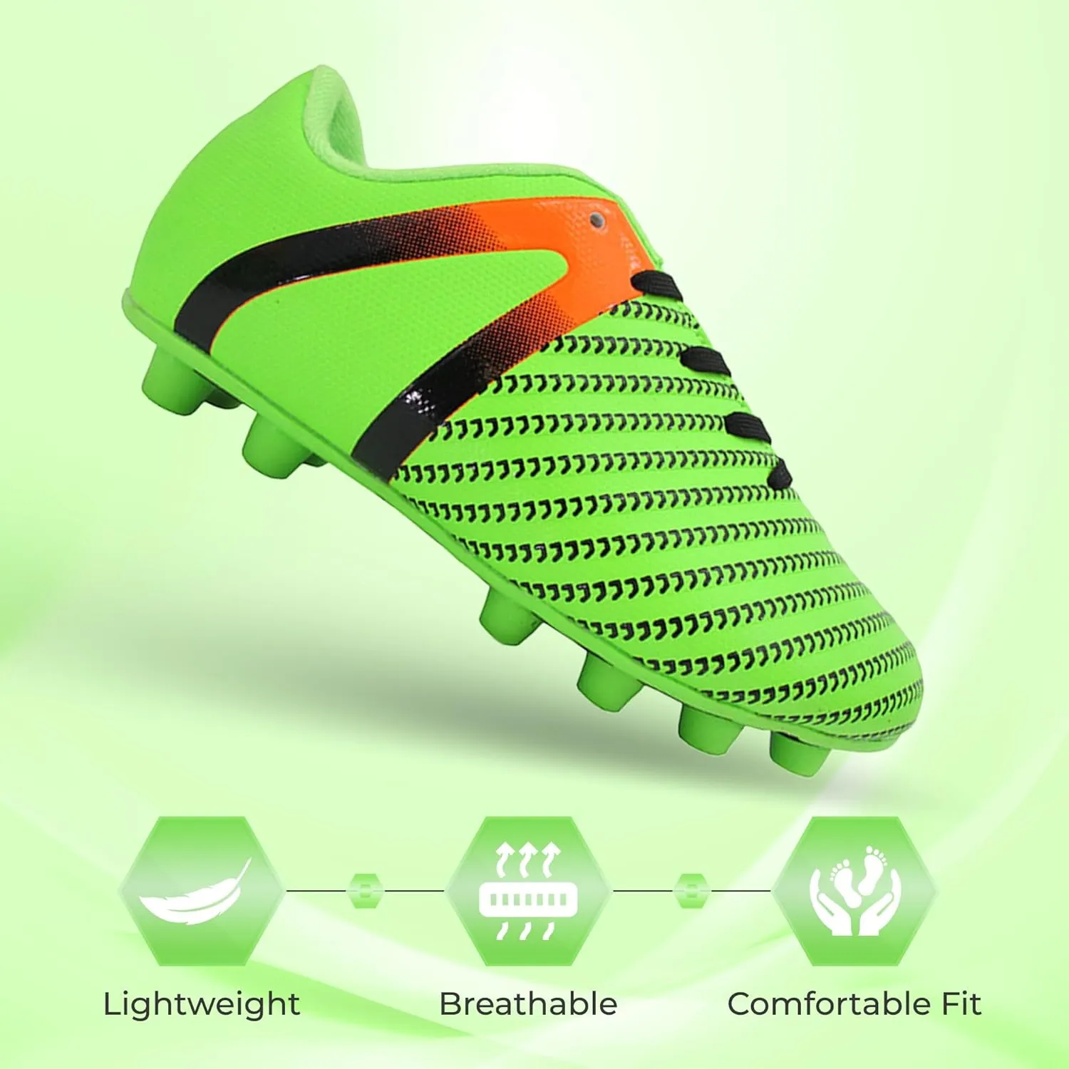 Vizari Impact Firm Ground Kids Soccer Cleats | Lightweight & Durable Girls and Boys Soccer Cleats with Excellent Traction | Unisex Football Shoes with Padded Heel & Anti-Stretch Lining