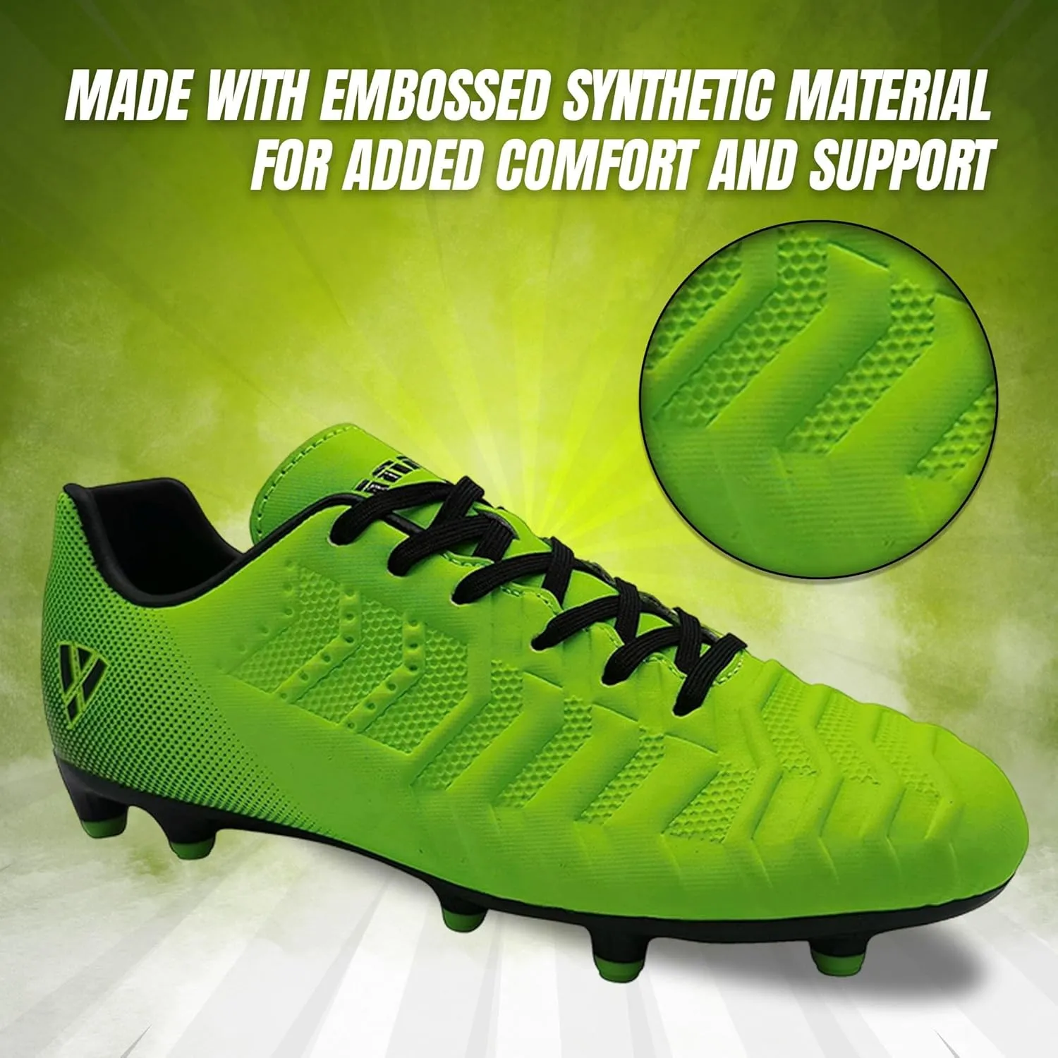 Vizari Laguna Firm Ground Kids Soccer Cleats | Athletic Outdoor Football Shoes for Boys and Girls | Comfort Running Unisex-Child Soccer Shoes (Toddler/Little Kid/Big Kid)
