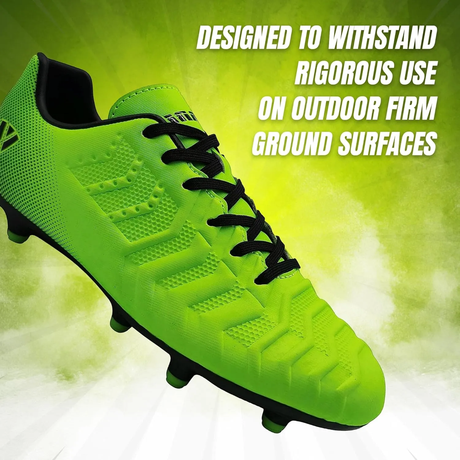 Vizari Laguna Firm Ground Kids Soccer Cleats | Athletic Outdoor Football Shoes for Boys and Girls | Comfort Running Unisex-Child Soccer Shoes (Toddler/Little Kid/Big Kid)