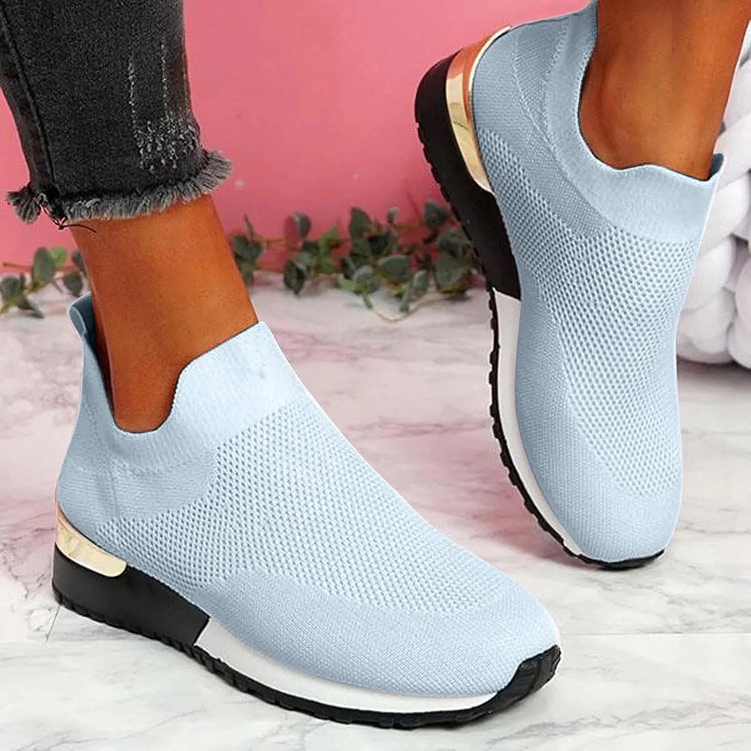 Walking Shoes Women Mesh Women's Shoes Casual Fashion Sneakers 2025 Comfortable Orthopedic Sandals High Top Basketball Shoe Loafers Casual Slip On