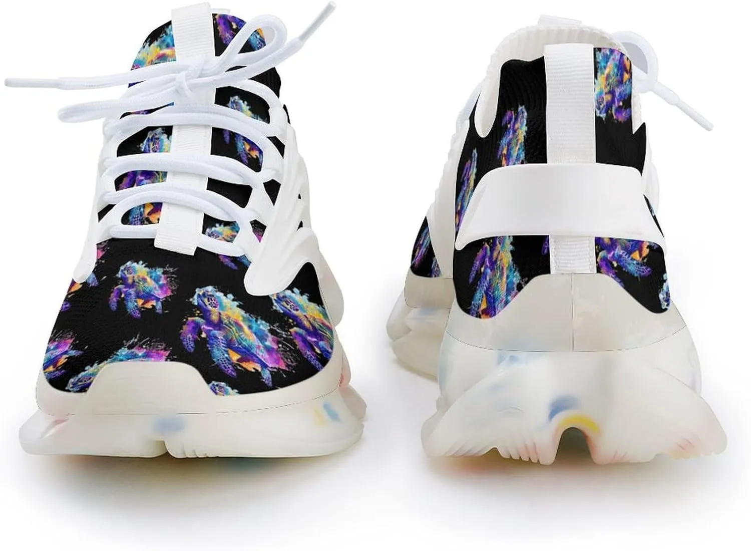 Watercolor Sea Turtle Men's Running Shoes Lightweight Walking Shoe Breathable Sneaker
