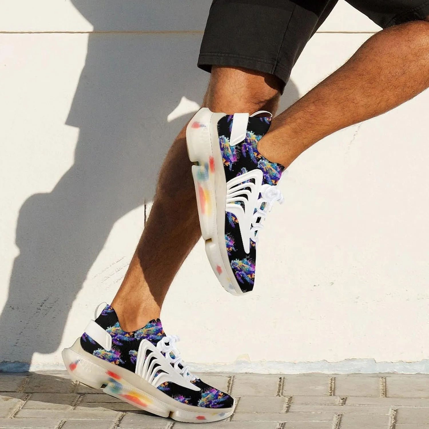 Watercolor Sea Turtle Men's Running Shoes Lightweight Walking Shoe Breathable Sneaker
