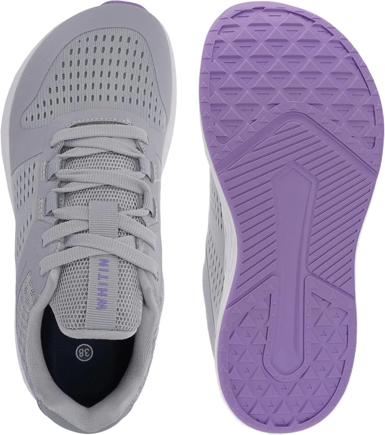WHITIN Women's Wide Toe Box Running Shoes   Zero Drop Sole with Durable, Protective Upper