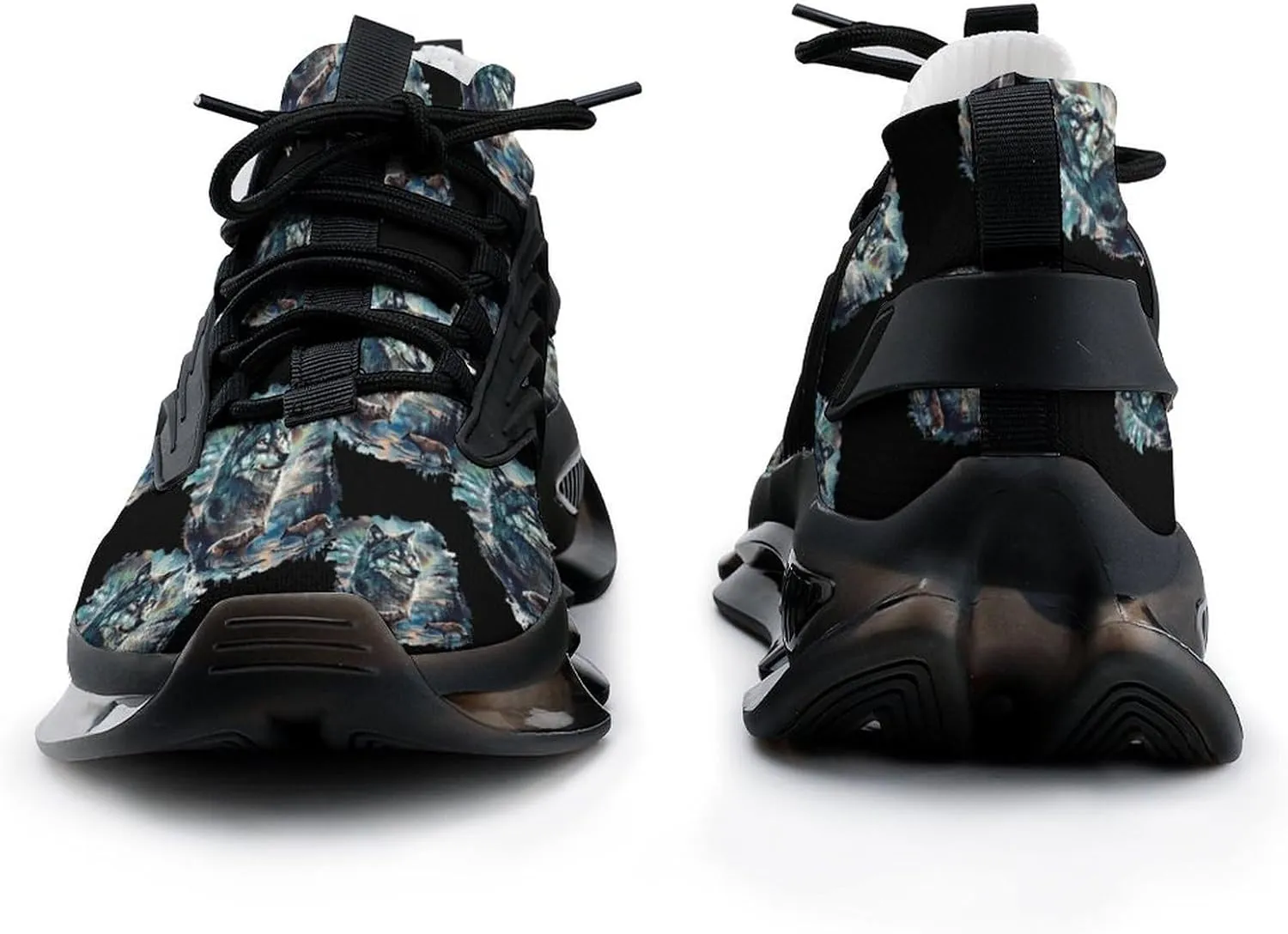 Wolf and Deer Men's Running Shoes Lightweight Walking Shoe Breathable Sneaker