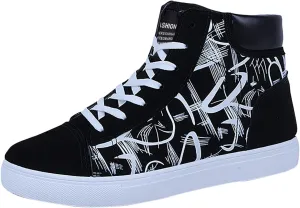 Womens High Tops Sneakers Zapato Antiderrapante para Mujer De Trabajo Black and White Gym Shoes Women Women's Wide Width Slip On Sneakers Zapatos De Trabajo OrtopéDicos para Alivio Del Dolor De Mujer