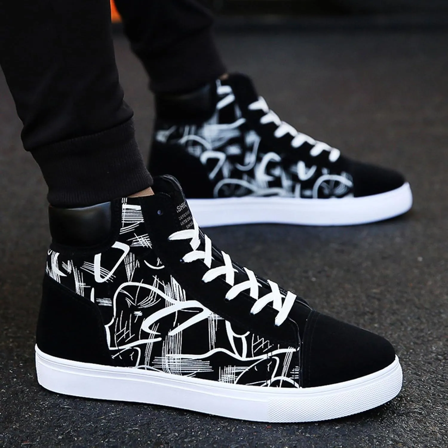 Womens High Tops Sneakers Zapato Antiderrapante para Mujer De Trabajo Black and White Gym Shoes Women Women's Wide Width Slip On Sneakers Zapatos De Trabajo OrtopéDicos para Alivio Del Dolor De Mujer